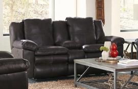 Aria Chocolate Collection 4199 by Catnapper Italian Leather Reclining Loveseat